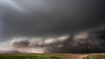 Dust and possible tornado Hollis, OK